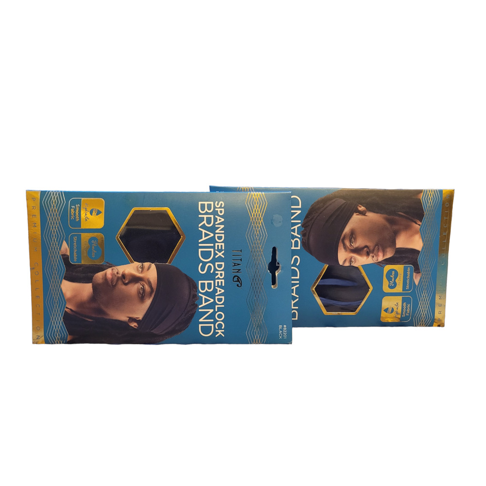 TITAN Spandes Dreadlock Braids Band 82201-Black-2pac